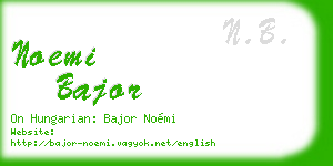 noemi bajor business card